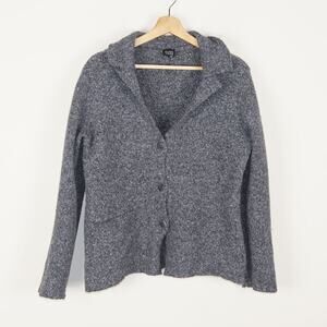 Eileen Fisher Charcoal Button-Up Cardigan